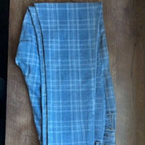 Rare Levi's Women's 721 High Rise Skinny Sapphire Plaid Jeans 33 (US 16) R "NWT" - Picture 11 of 13